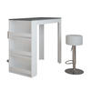 BARTISCH-SET Repose Weiß/Anthrazit 57 x 117 cm mit 2 Barhockern - Anthrazit/Weiß, Holzwerkstoff (117/57/106cm) - Vicco