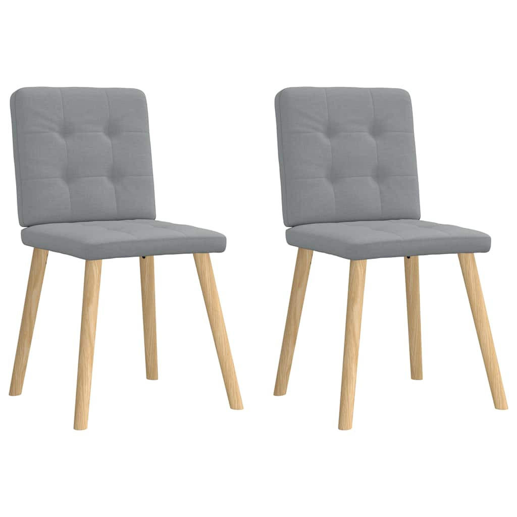 ESSZIMMERSTÜHLE 2 Stk. Hellgrau Stoff 45*54*86cm - Grau, Metall (45/86/54cm) - ZMH