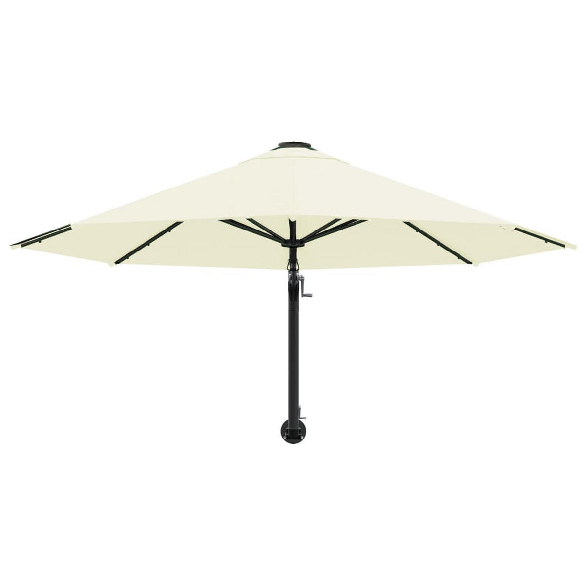 SONNENSCHIRM Zur Wandmontage Mit Metall-Mast 300 Cm Sandweiss - Beige, Textil (300/300cm) - vidaXL