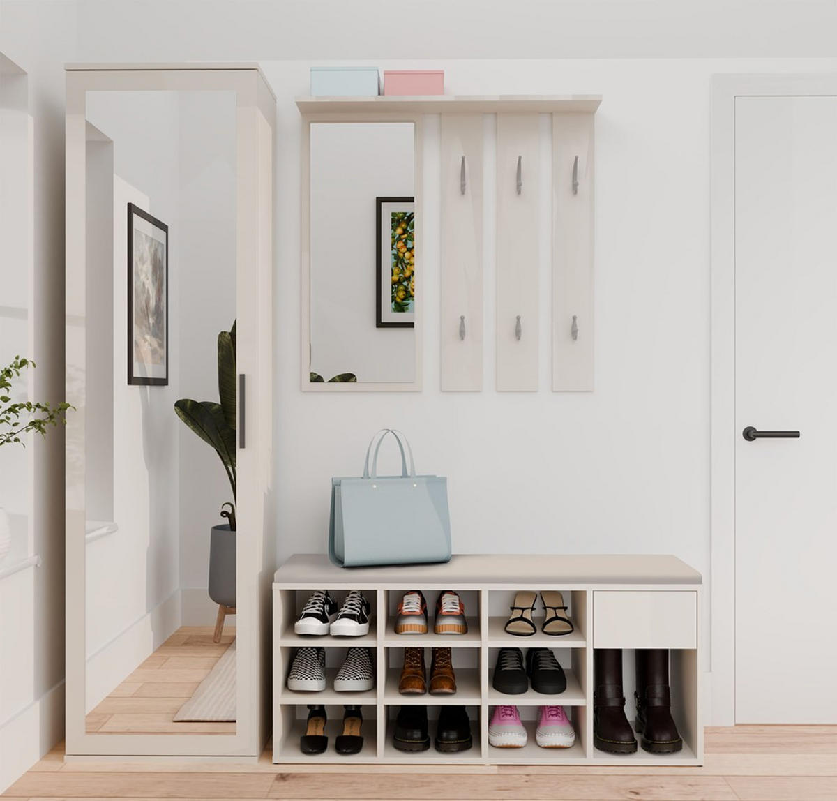 SCHUHSCHRANK Kaszmir 110/49/35 - Kaschmir, Holzwerkstoff (110/49/35cm) - RAUMHIRSCH FURNITURE