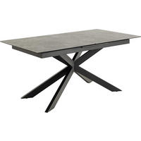 ESSTISCH 90x168/210 cm inkl. 1 Zusatzplatte schwarz - Schwarz, Holzwerkstoff (90/210/76cm) - ebuy24