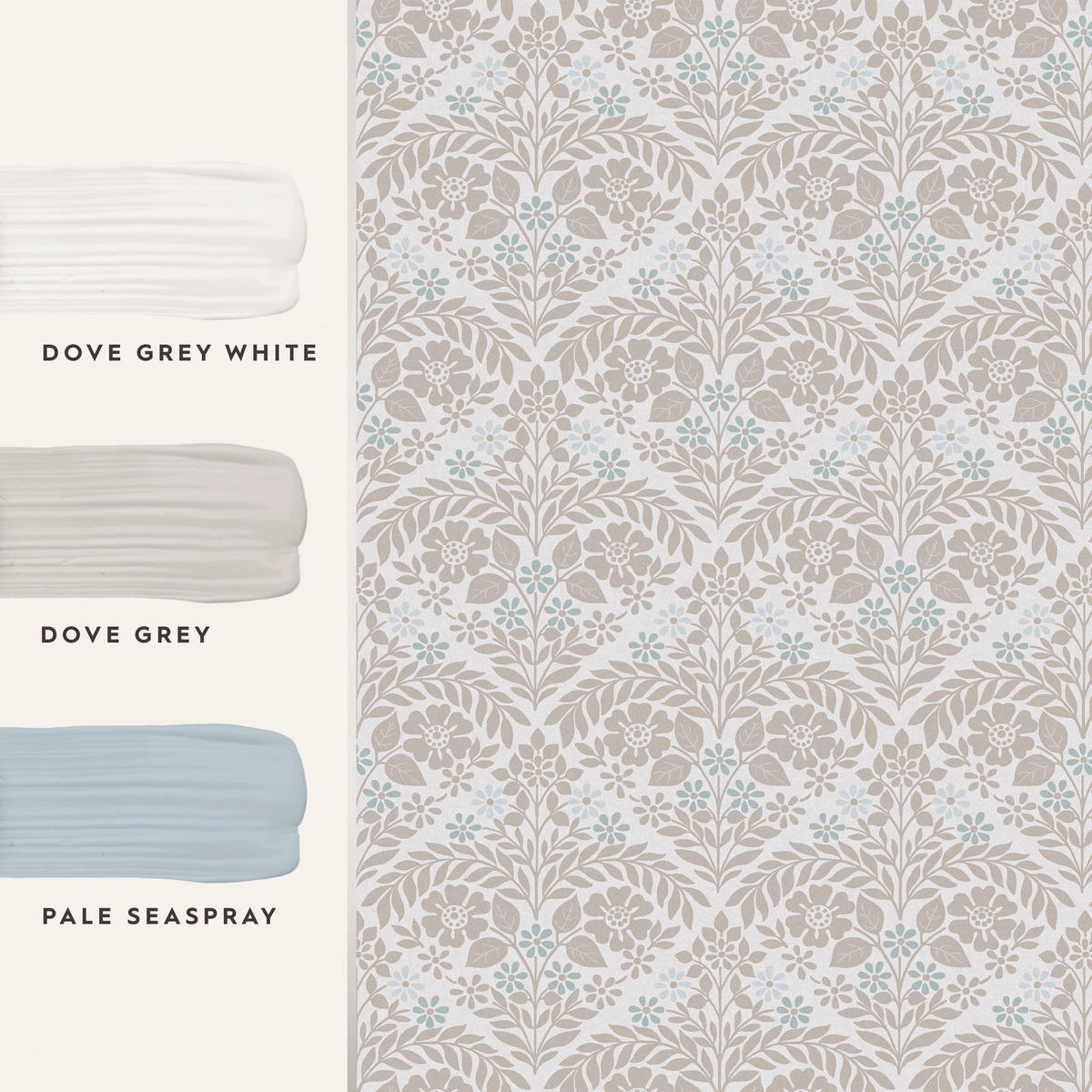 VLIESTAPETE Margam 1000x52cm - Grau, Papier/Kunststoff (52/1000cm) - LAURA ASHLEY