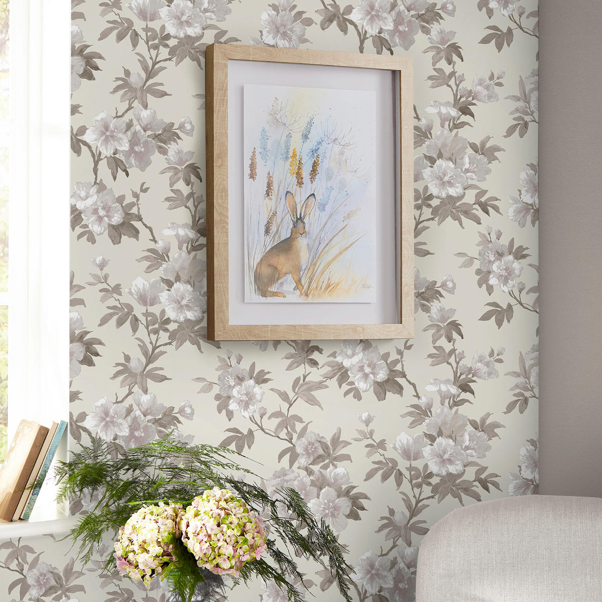 VLIESTAPETE Rosamund Natur - Naturfarben, Papier/Kunststoff (52/1000cm) - Graham & Brown