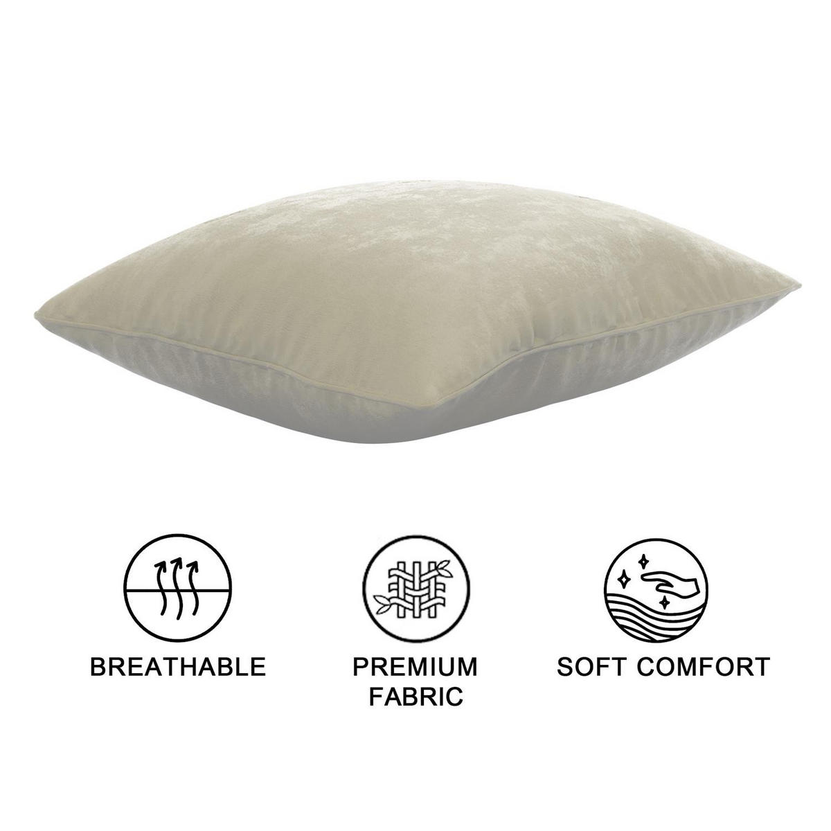 KISSENHÜLLEN-SET (2-tlg.) 40/40 cm (Beige) - Beige, Textil (40/40cm) - Intirilife