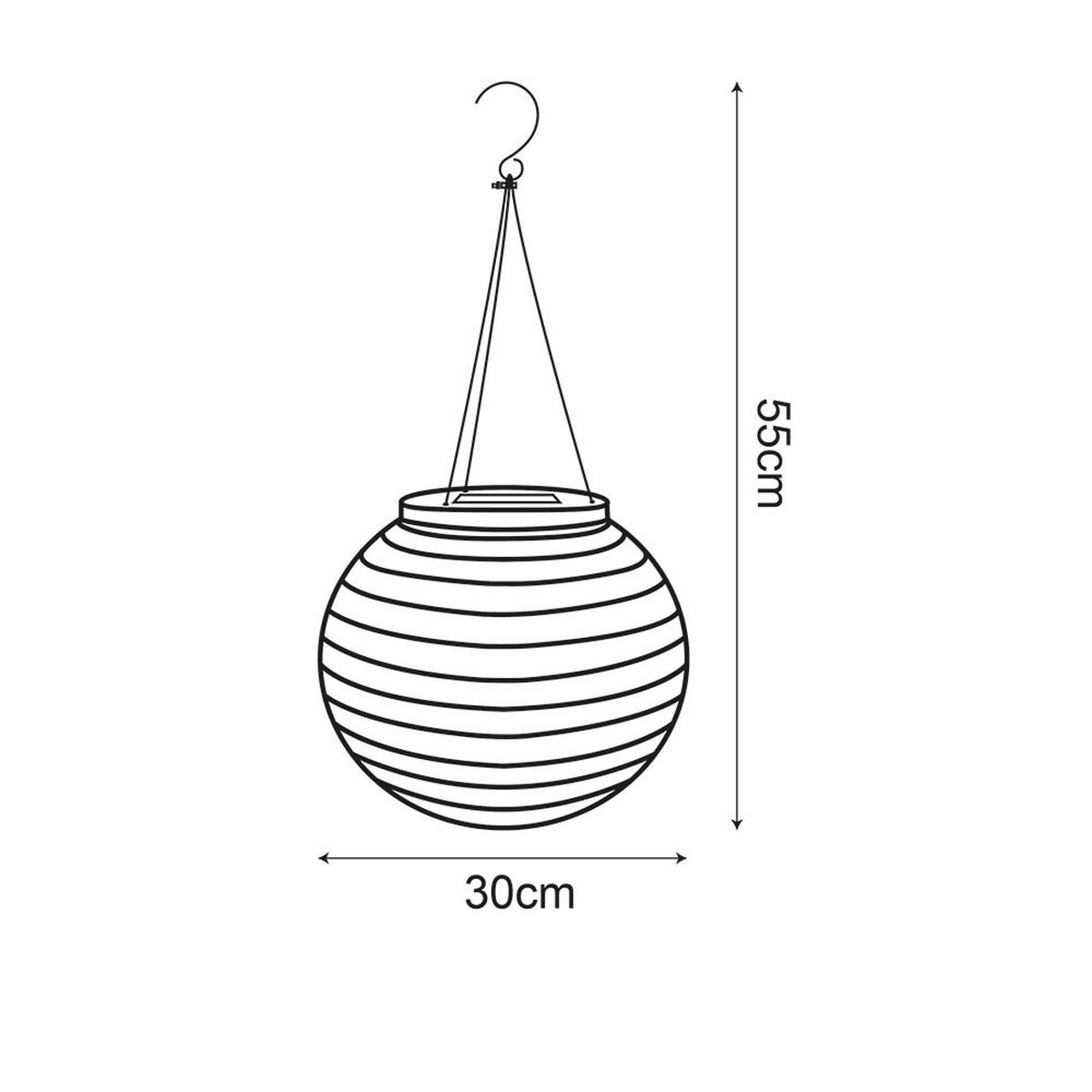 LED AUSSENLEUCHTE Lampion Beige 3er Set - Beige, Metall (30/30/55cm) - Globo Lighting