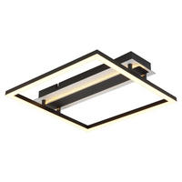 LED DECKENLEUCHTE ESTRADA Metall Schwarz matt - Schwarz, Metall (36/33/7cm) - Globo Lighting