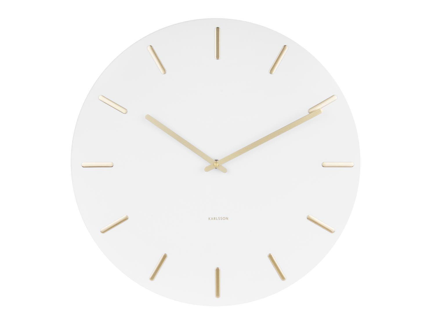 WANDUHR Weiß 45/45 cm - Weiß, Metall (45/45/4cm) - ONZENO