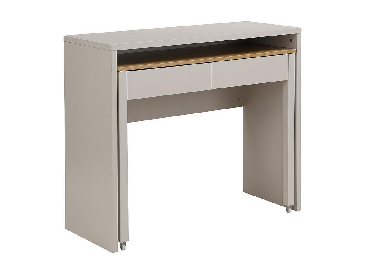 KONSOLENSCHREIBTISCH - 100 cm x 40 cm - holz - beige, naturfarben hell Loavia - Beige/Naturfarben, Holz (100/87/40cm) - Vente-Unique
