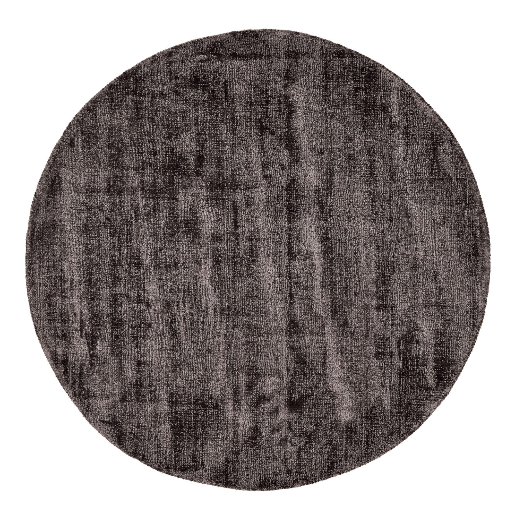 VISKOSETEPPICH Star 190x190 cm - Anthrazit, Textil (190/190cm) - THEKO