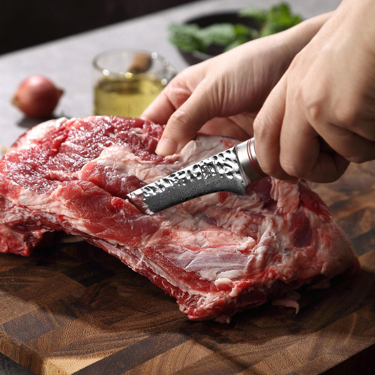 AUSBEINMESSER 16,5 cm - Braun, Holz/Metall (30cm) - Zayiko