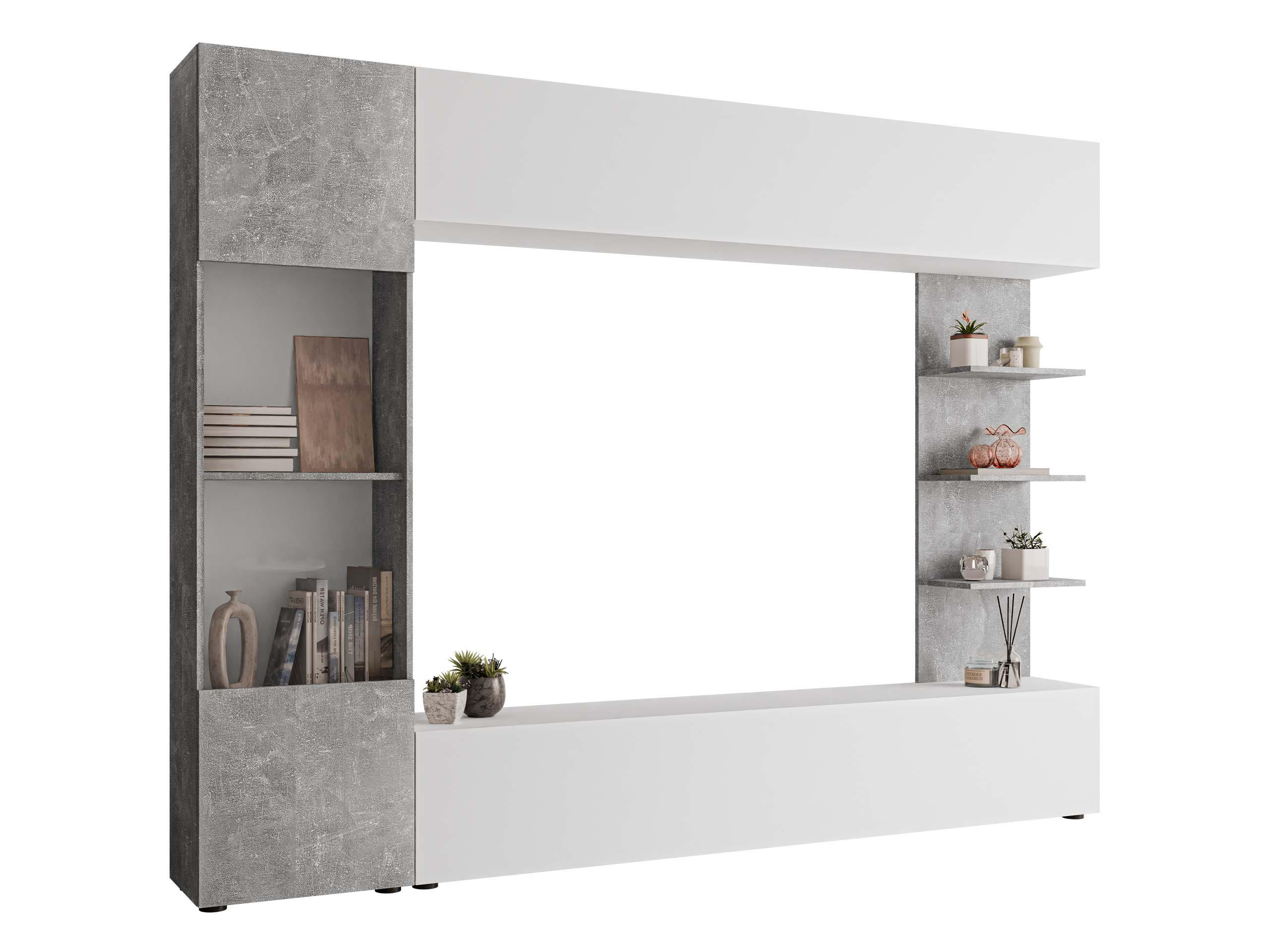 WOHNWAND Lazando - Weiß, Holzwerkstoff (250/187/30cm) - MIRJAN24