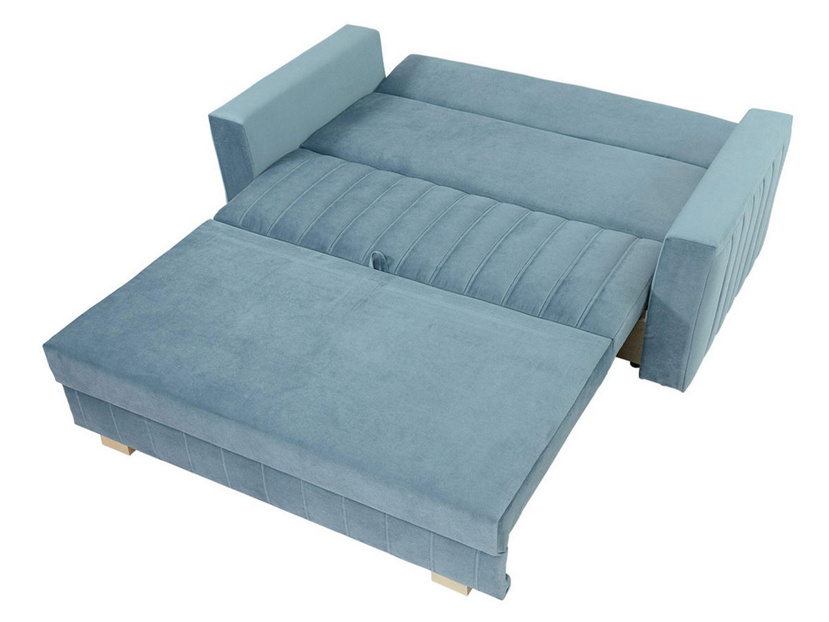 SCHLAFSOFA Viva Glam III - Hellgrau/Naturfarben, Holz/Kunststoff (160/85/98cm) - MIRJAN24