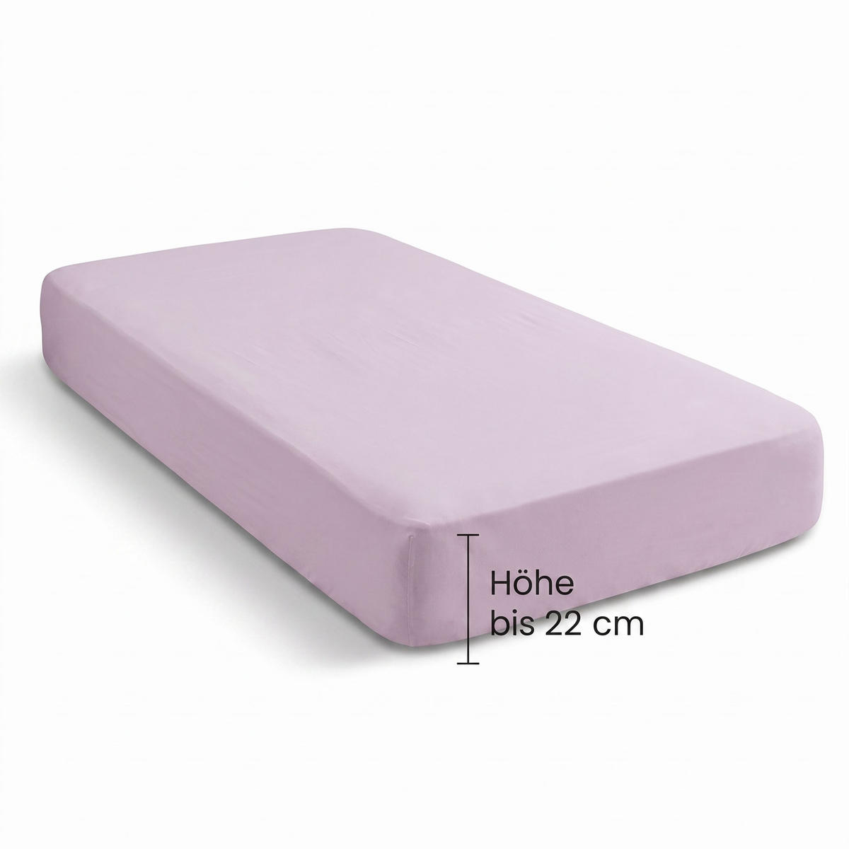 SPANNBETTTUCH Premium Jersey flieder, 60x120 cm - 70x140 cm - Flieder, Textil (70/140cm) - biberna