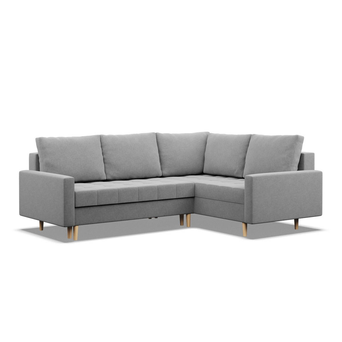 ECKSOFA RECHTS MIT SCHLAFFUNKTION ELMA, Grau - Grau, Textil (223/172cm) - Mebligo