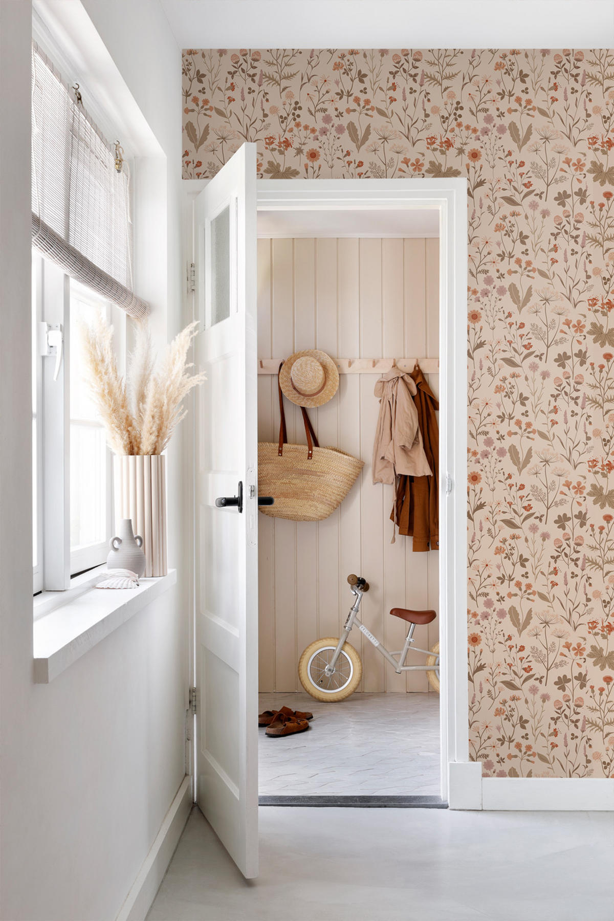 TAPETE Feldblumen 53 cm x 10.05 m - Terracotta, Papier (53/1000cm) - ESTAhome