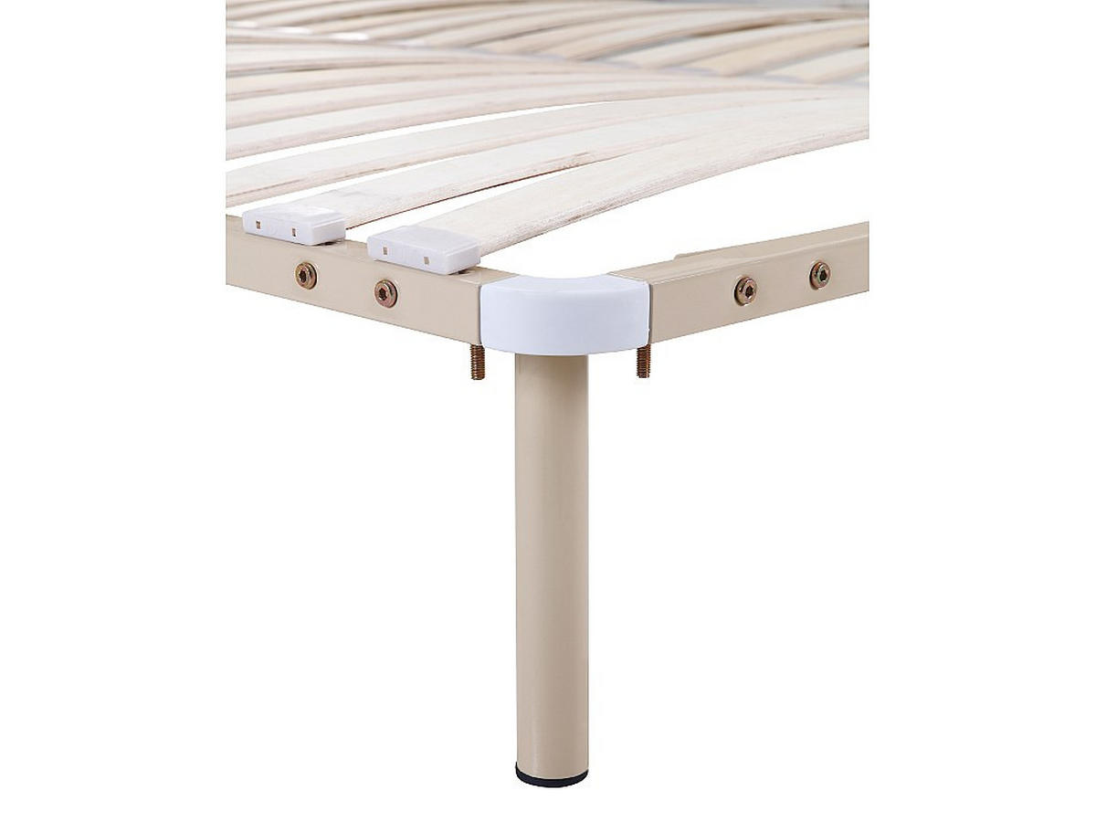 LATTENROST - 2 Personen - Metall - Beige - Beige, Metall (140/190cm) - Vente-Unique