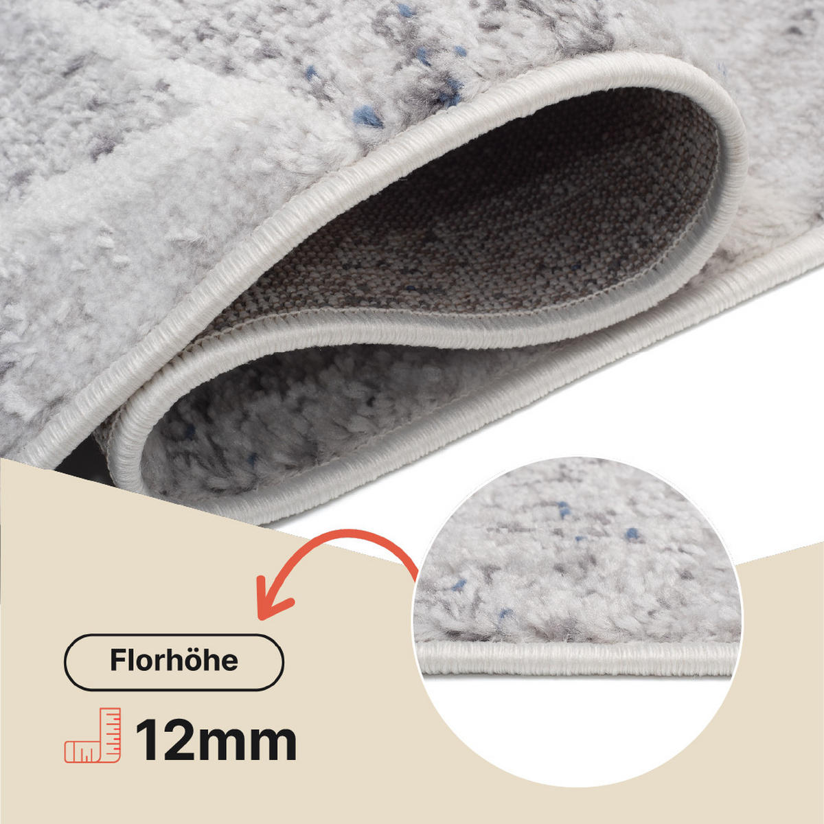 TEPPICH SKY Grau 300/400 cm - Grau, Kunststoff (300/400cm) - Tapiso