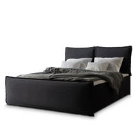 BOXBETT MONTA 160x200 cm mit Matratze und Topper - Schwarz - Schwarz, Holz (160/200cm) - MASSENO