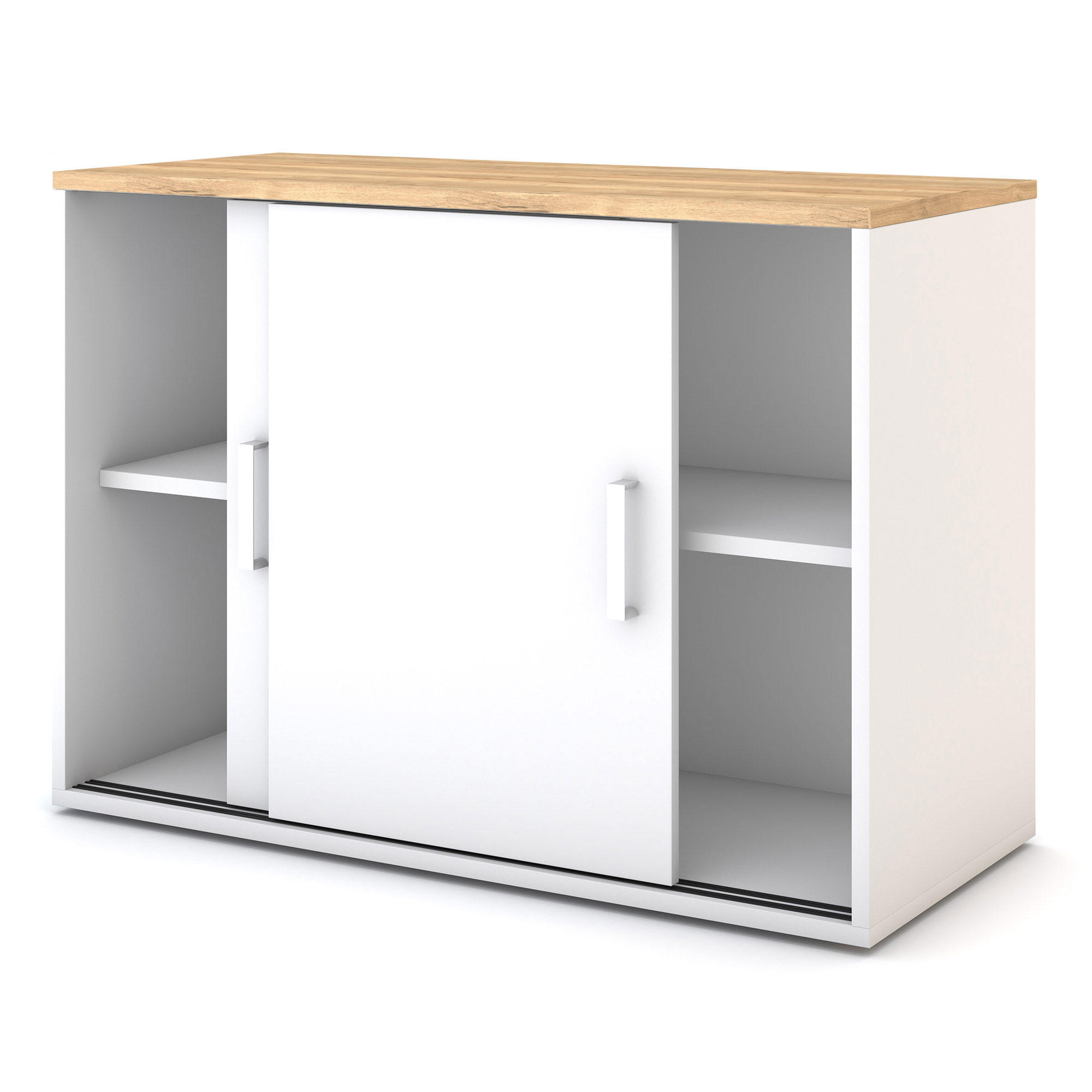 AKTENSCHRANK Schiebetürenschrank Allvia / Eiche Natura - Eiche Artisan, Holz (100/72.5/44cm) - ASSMANN