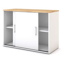 AKTENSCHRANK Schiebetürenschrank Allvia / Eiche Natura - Eiche Artisan, Holz (100/72.5/44cm) - ASSMANN