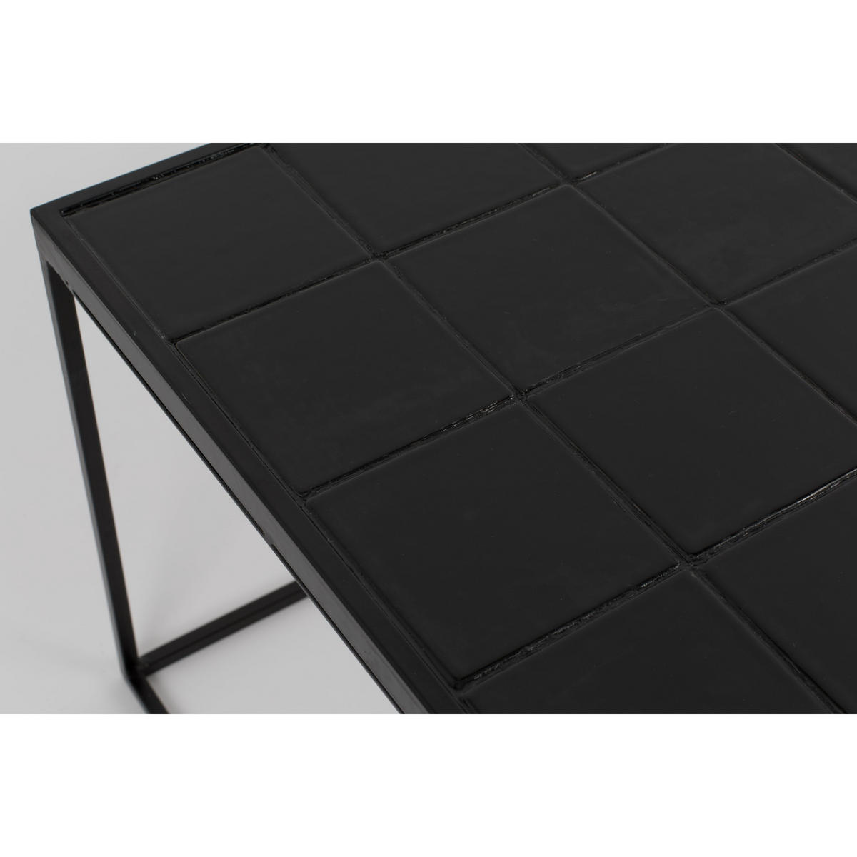 COUCHTISCH Glazed 93x42,5 cm Schwarz - Schwarz, Keramik (93/42.5/35.5cm) - Zuiver