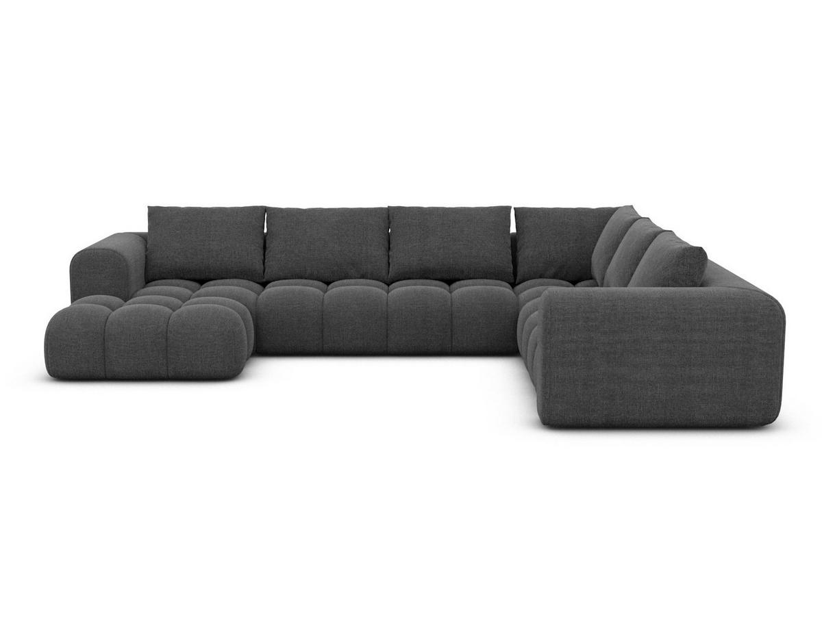 WOHNLANDSCHAFT Casaluna U-Form Anthrazit Strukturstoff - Anthrazit, Kunststoff (338/88/267cm)
