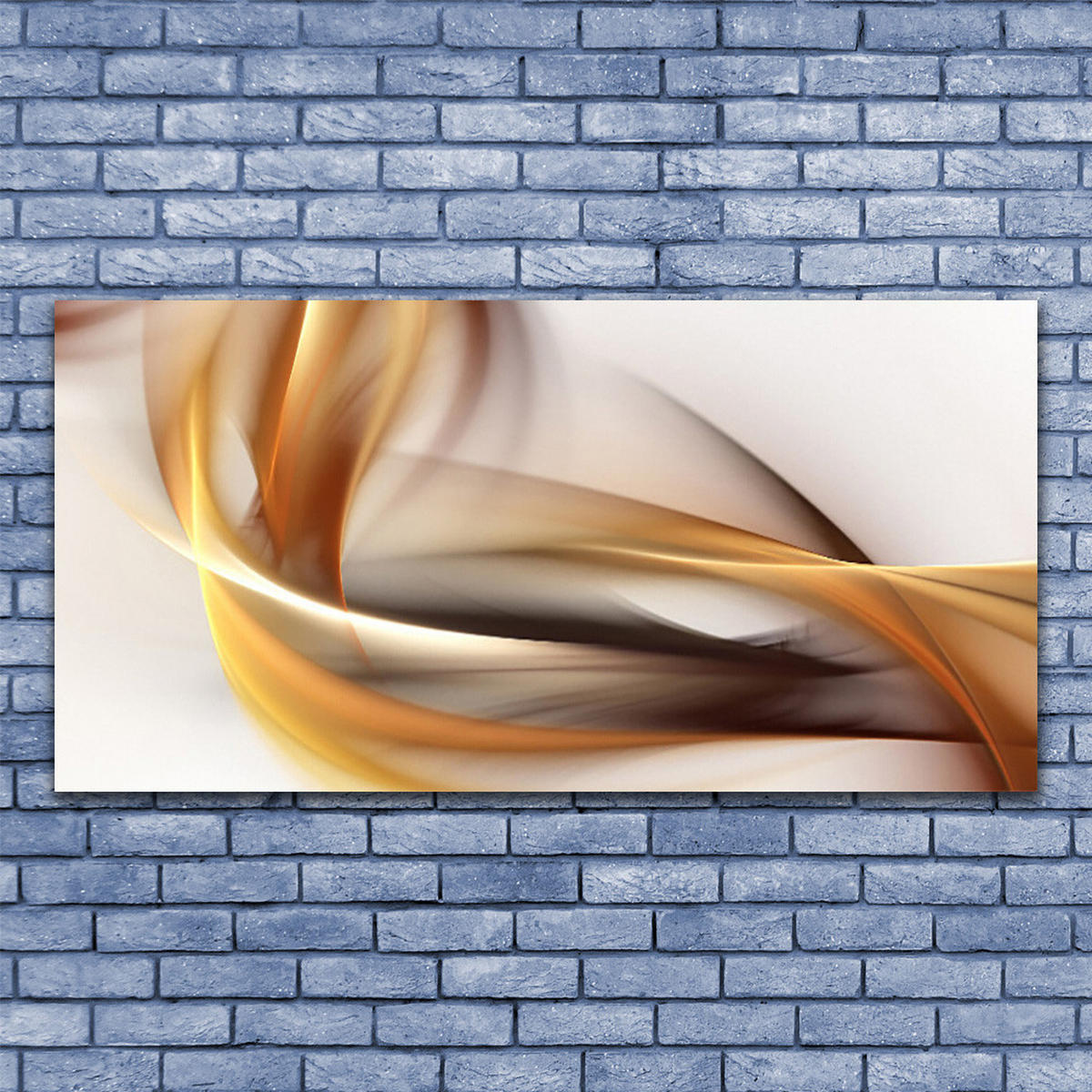 LEINWANDBILD 140x70 cm Jansa-Abstraktion - Schwarz/Orange, Textil (140/4cm) - TULUP