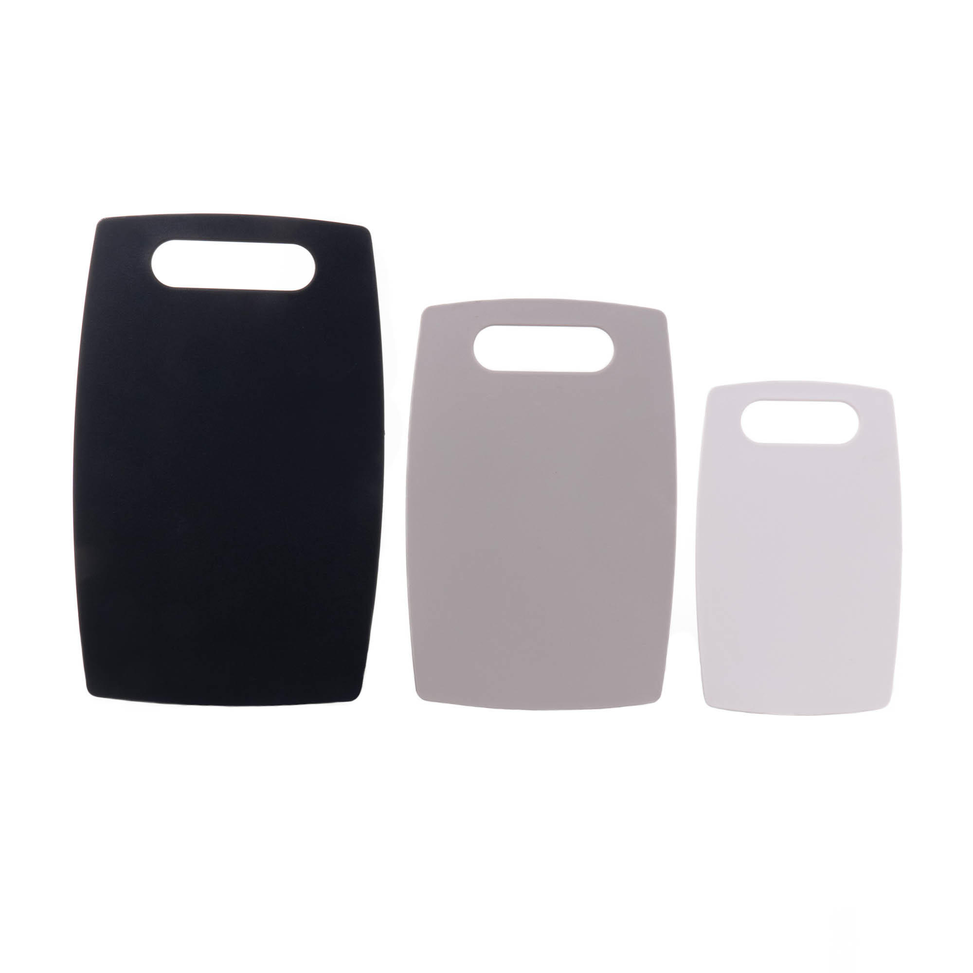 SCHNEIDEBRETT Kunststoff 3er-Set - Schwarz, Kunststoff (22/35cm)