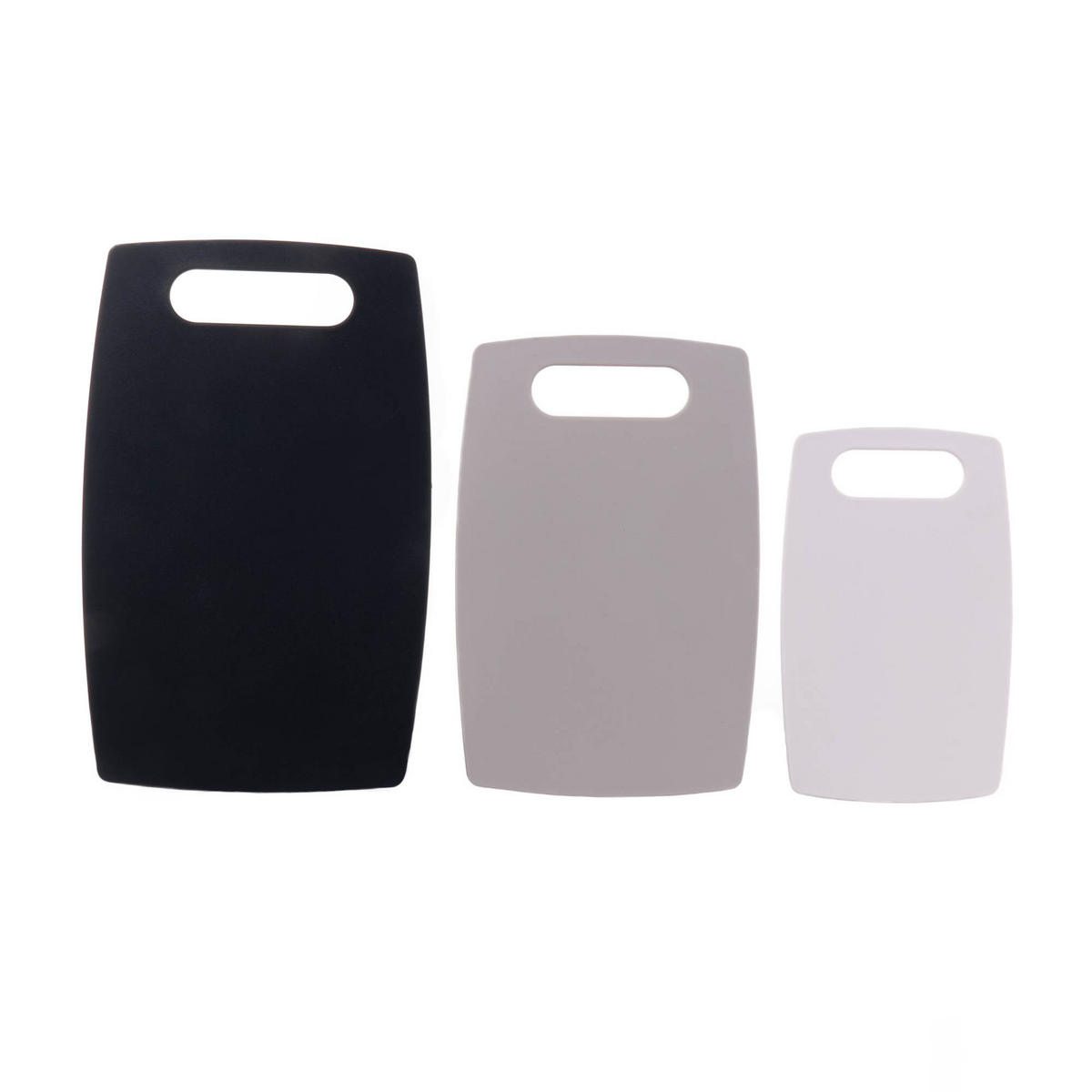 SCHNEIDEBRETT Kunststoff 3er-Set - Schwarz, Kunststoff (22/35cm)