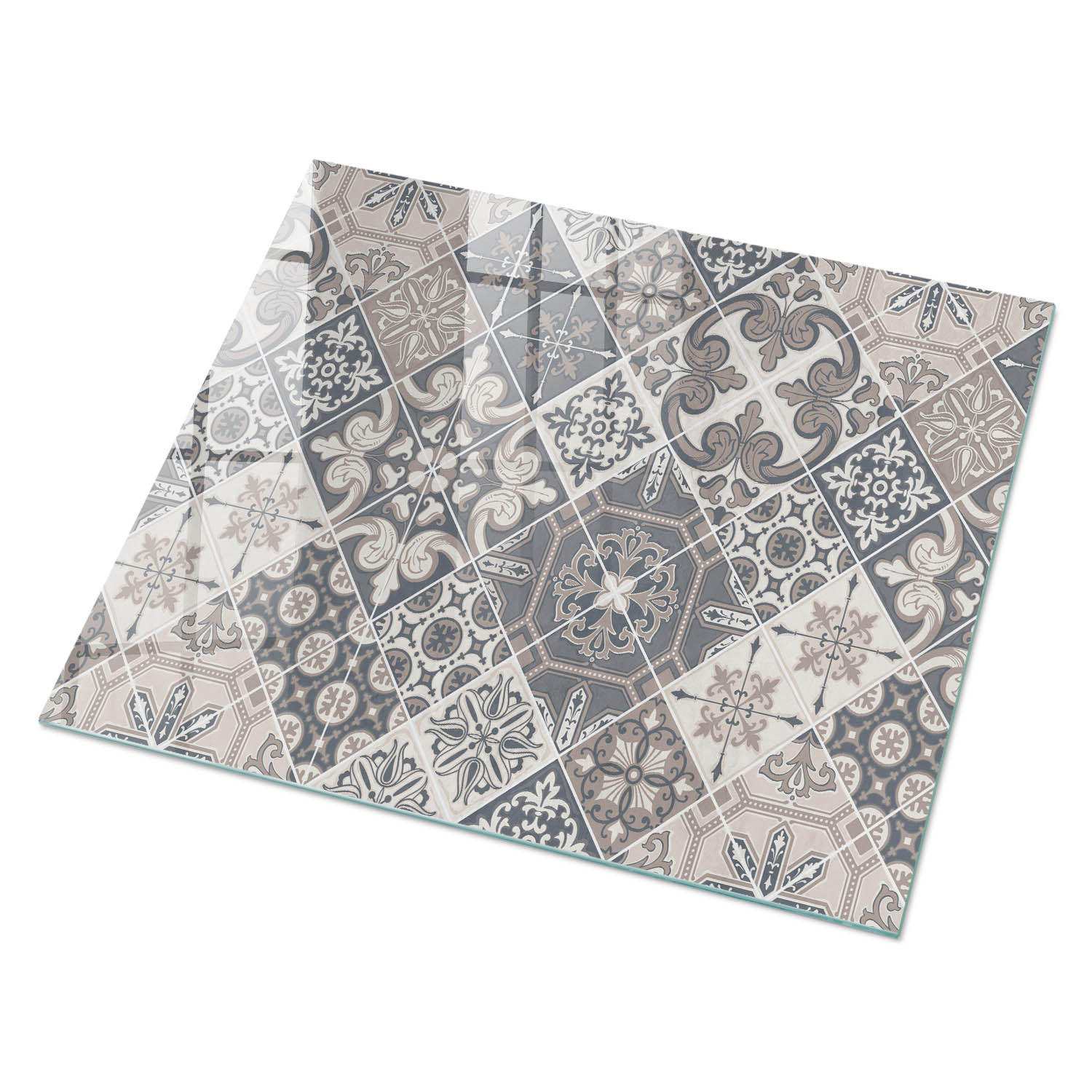 GLASPLATTE 80x60 cm – Ein raffiniertes Mosaik - Braun, Glas (0.4/80/60cm) - ArtPrintCave