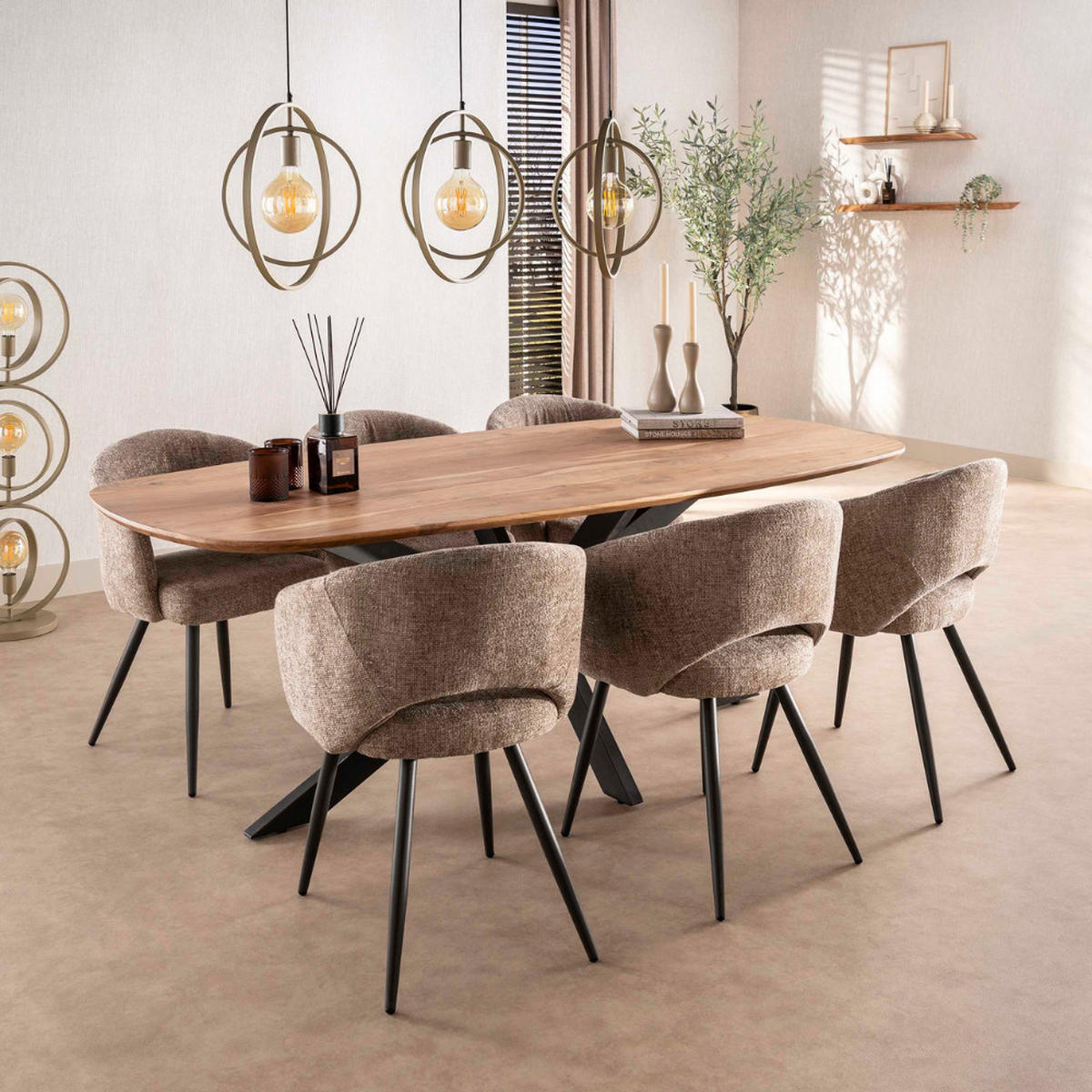 ESSTISCH MAGNUS GRANDE Braun Massivholztisch aus Akazie 215 cm - Braun, Holz (215/105/77cm) - alesvelt