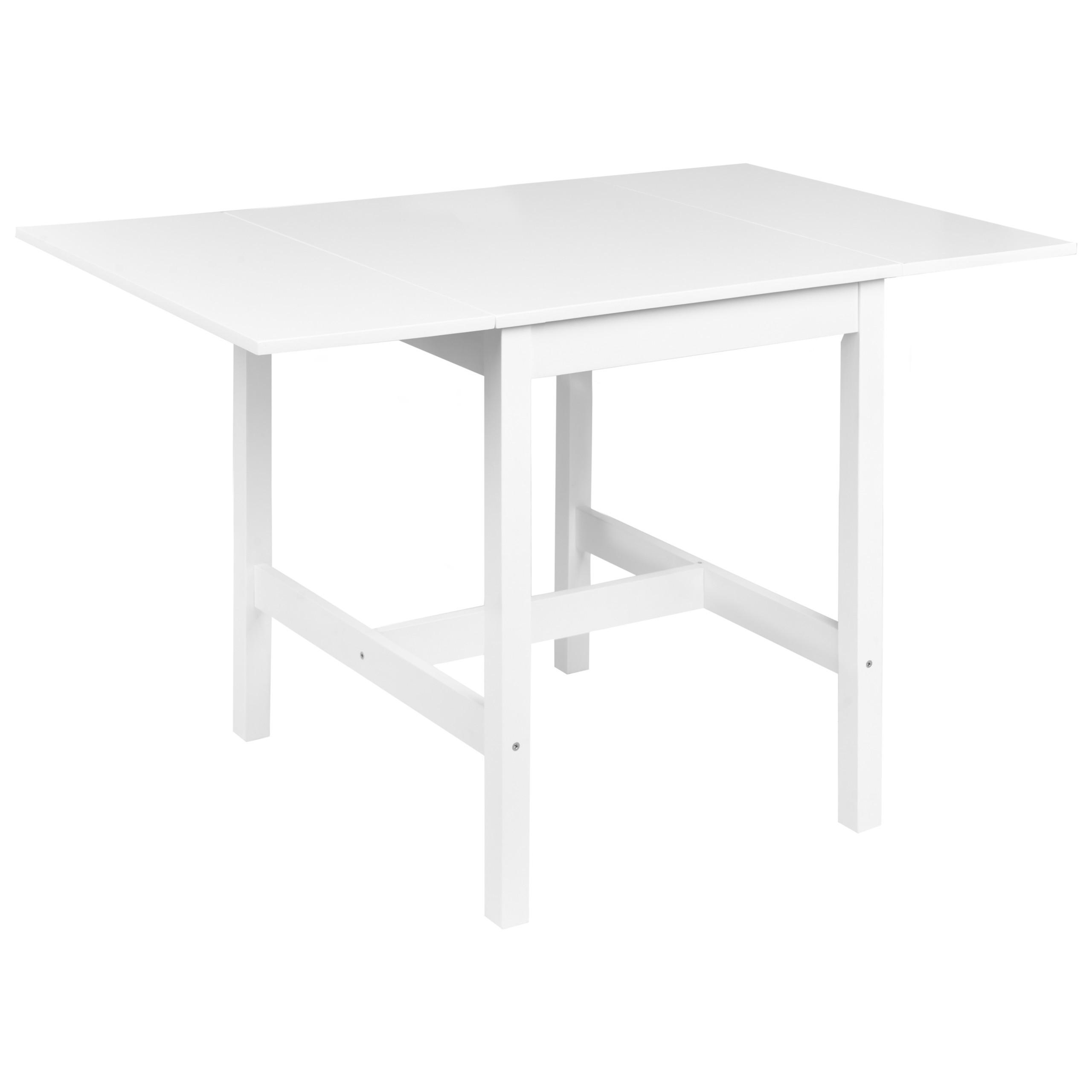 BLAGOVAONSKI STOL izvlačni bijeli 60-120/74 cm borovo drvo Vera - bijela, drvo (60/74/76cm) - Beliani