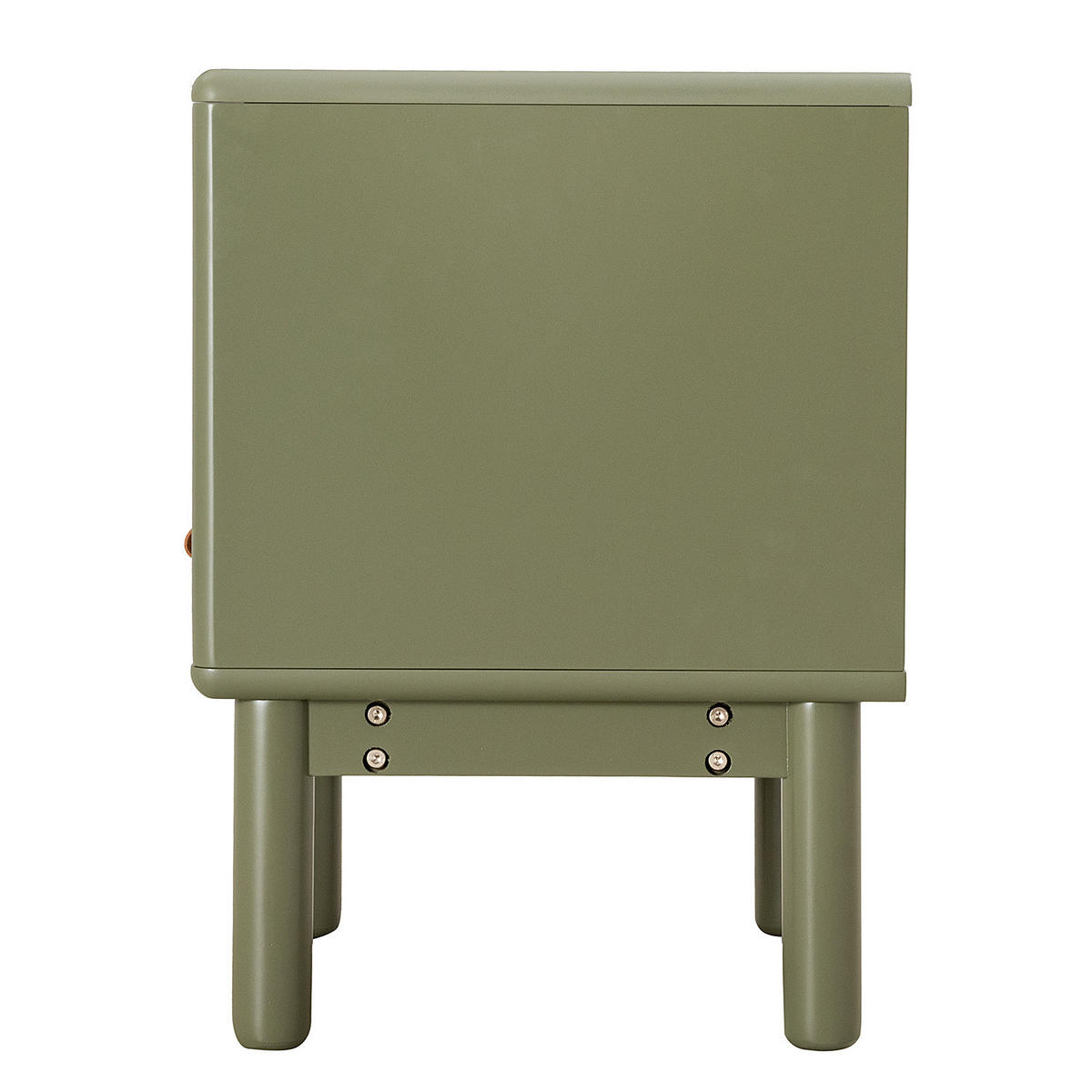 NACHTKOMMODE - Braun/Olivgrün, Holz/Holzwerkstoff (48/55/40cm) - home24