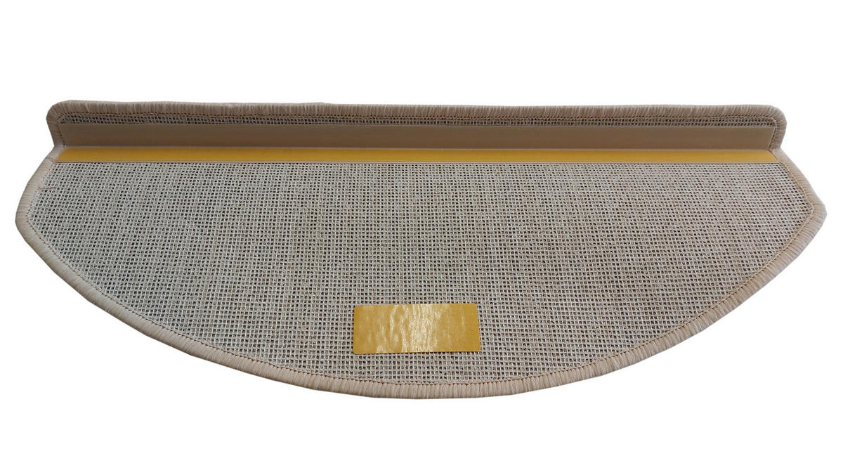 STUFENMATTE Set. 15 Stück "Rimini" Nadelfilz gestreift Beige 24 x 65 cm - Beige/Creme, Textil (24/65/4cm) - oKu-Tex