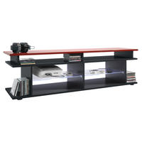 LOWBOARD Movie Platte des TV-Aufsatzes in Bordeaux Hochglanz - Bordeaux, Holzwerkstoff (138.5/39/37.5cm) - Vladon