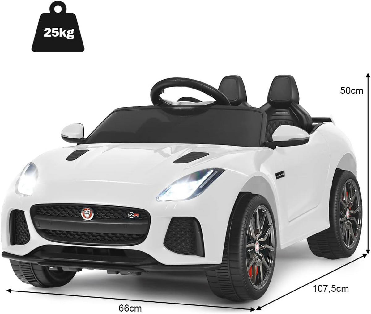 KINDERAUTO Jaguar 12V Elektro Rot - Rot, Kunststoff (107.5/66/50cm) - COSTWAY