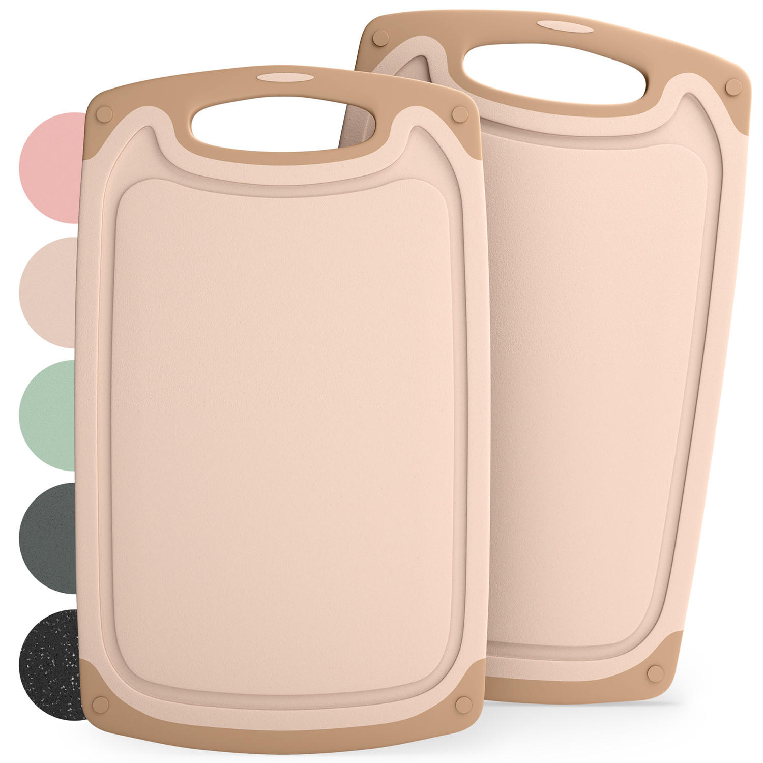 SCHNEIDEBRETT 2er Set Beige - Beige, Kunststoff (24.5/40cm) - Blumtal