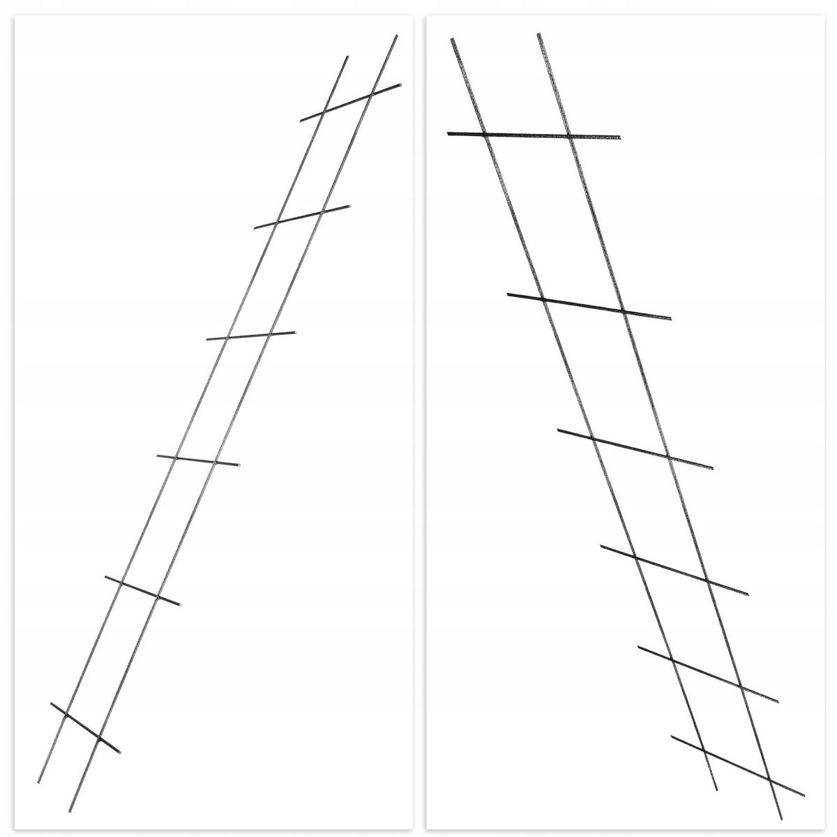 BLUMENGITTER aus Metall, 30 x 150 cm, Schwarz - Schwarz, Metall (30/150cm) - KADAX