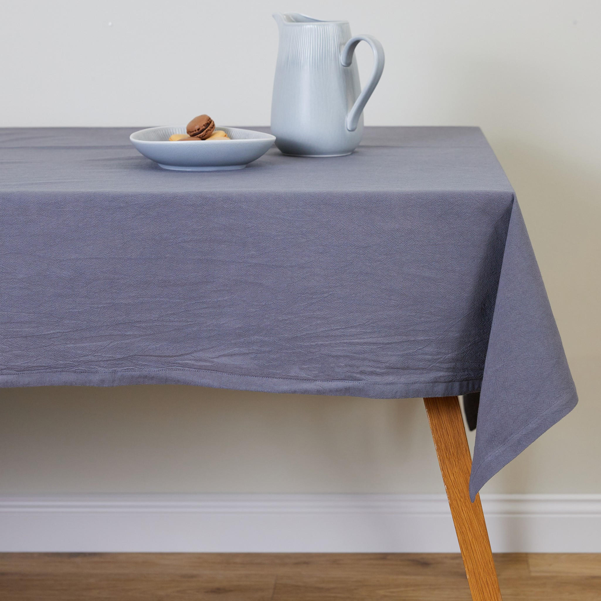 BAUMWOLLTISCHDECKE Campos - Dunkelgrau, Textil (220/150/1cm) - home&you