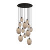 GALERIELEUCHTE Echos 12-flammig Klar Ø 18/25cm - Klar/Schwarz, Glas (18/18/20cm) - s.luce