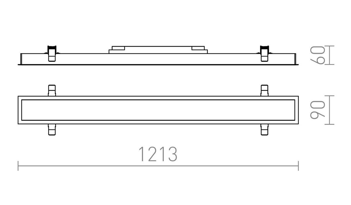 EINBAULEUCHTE PESANTE 90 Weiß 40 W - Weiß, Metall (120/90/120cm) - Rendl