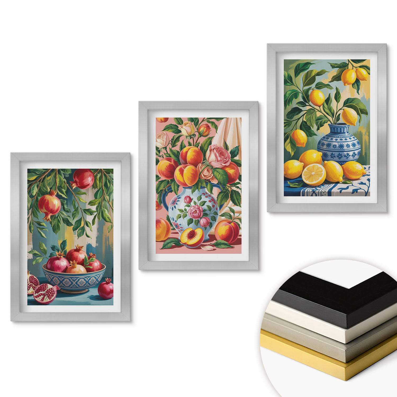ArtPrintCave Wandbilder Silber 20x30 cm