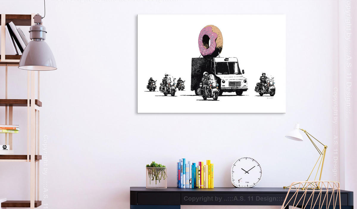 KUNSTDRUCK Schwarz-Weiß 120/80 cm - Schwarz/Braun, Textil (120/80cm) - KUNSTLOFT