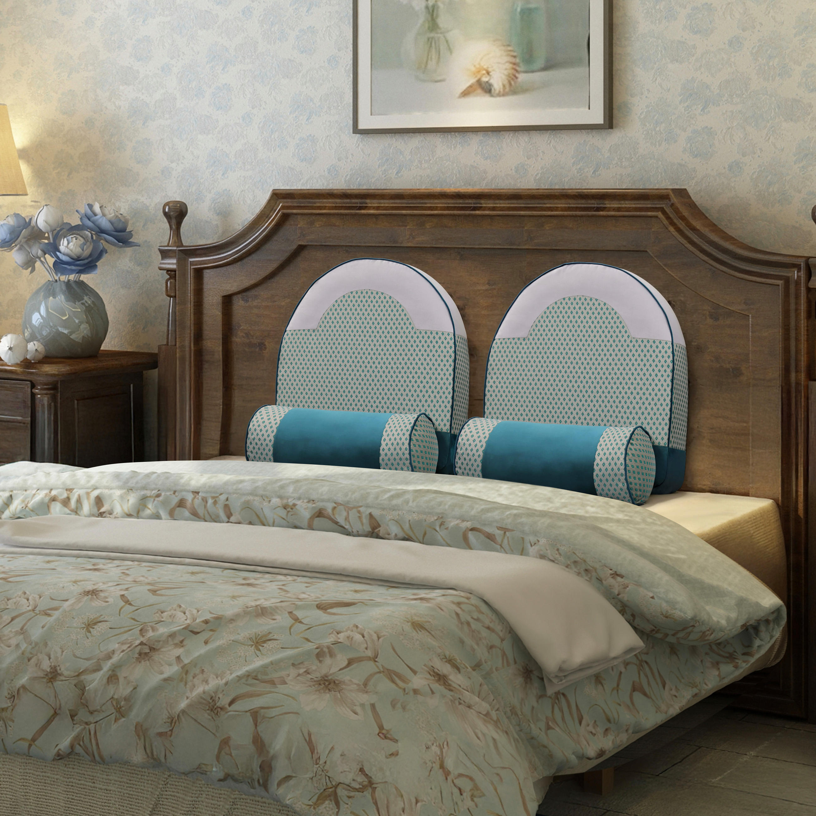 RÜCKENKISSEN Cord-Texturstoff Grün 2er-set - Grün, Textil (16/62cm) - Vercart