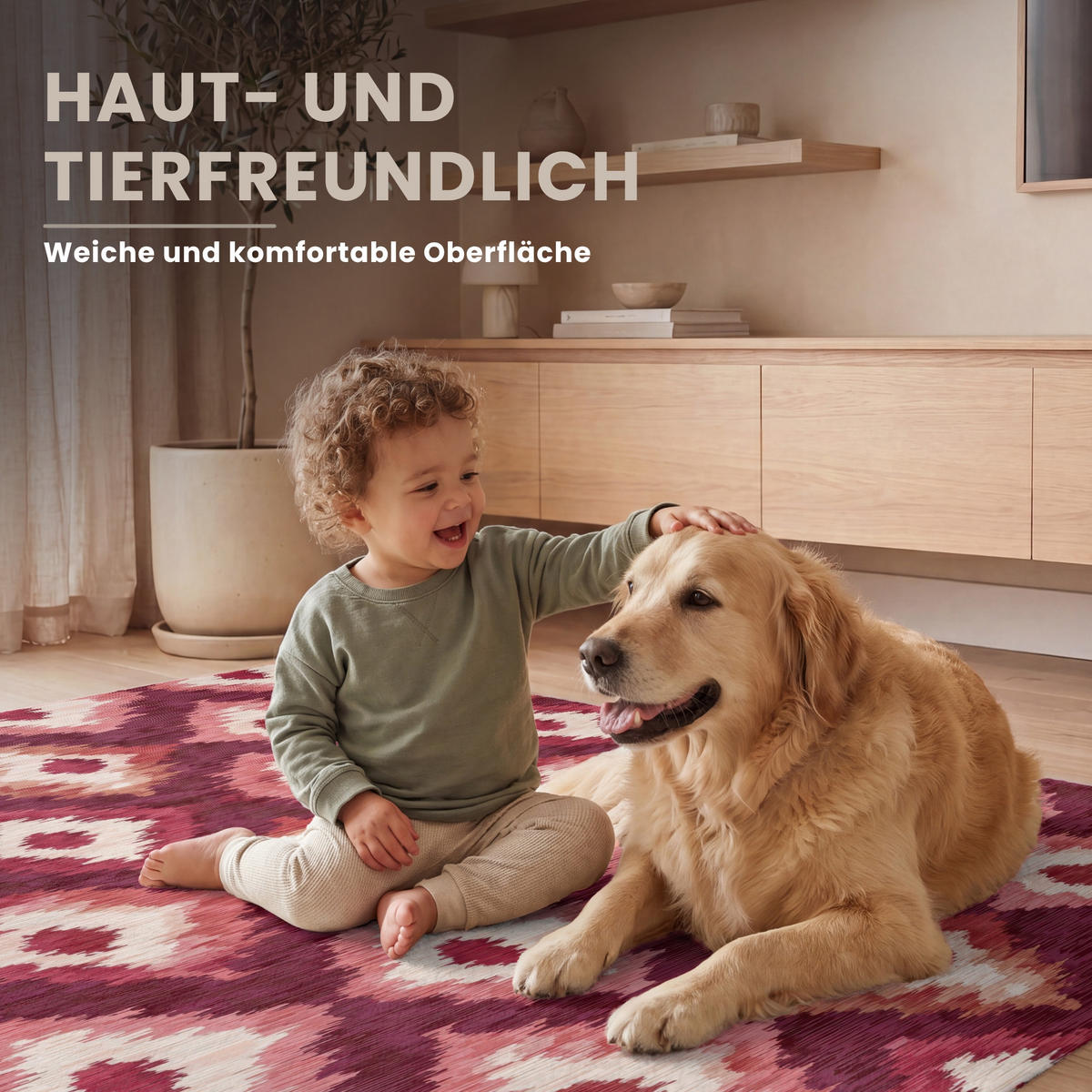 TEPPICH - Diamantformen - Rosa - Muster - Textur - 120x180 cm - Bordeaux, Kunststoff/Textil (120/0.4cm) - OnlyWow