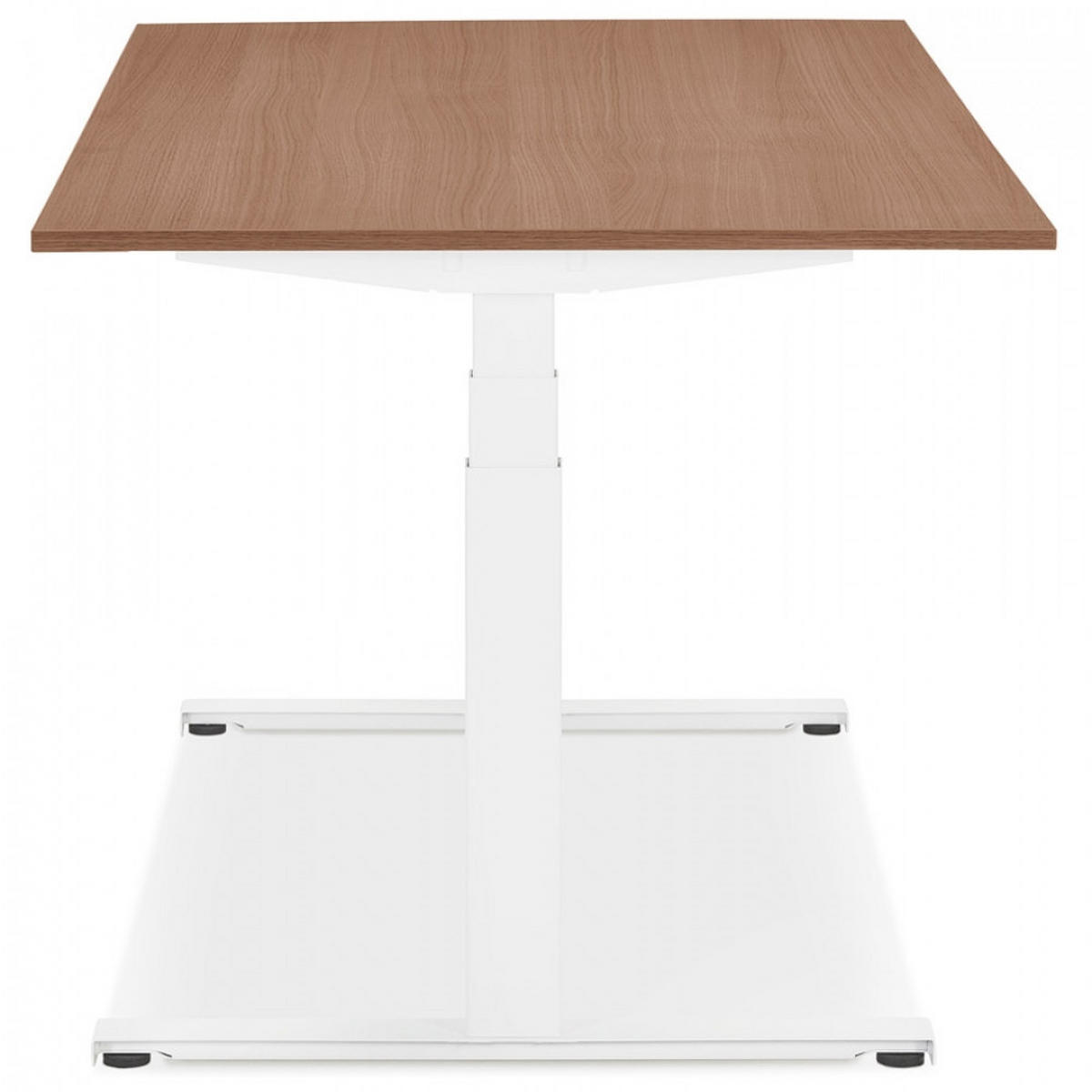 SCHREIBTISCH braun 140x70x127 cm - Weiß/Braun, Holz/Metall (140/70/127cm) - AlterEgo