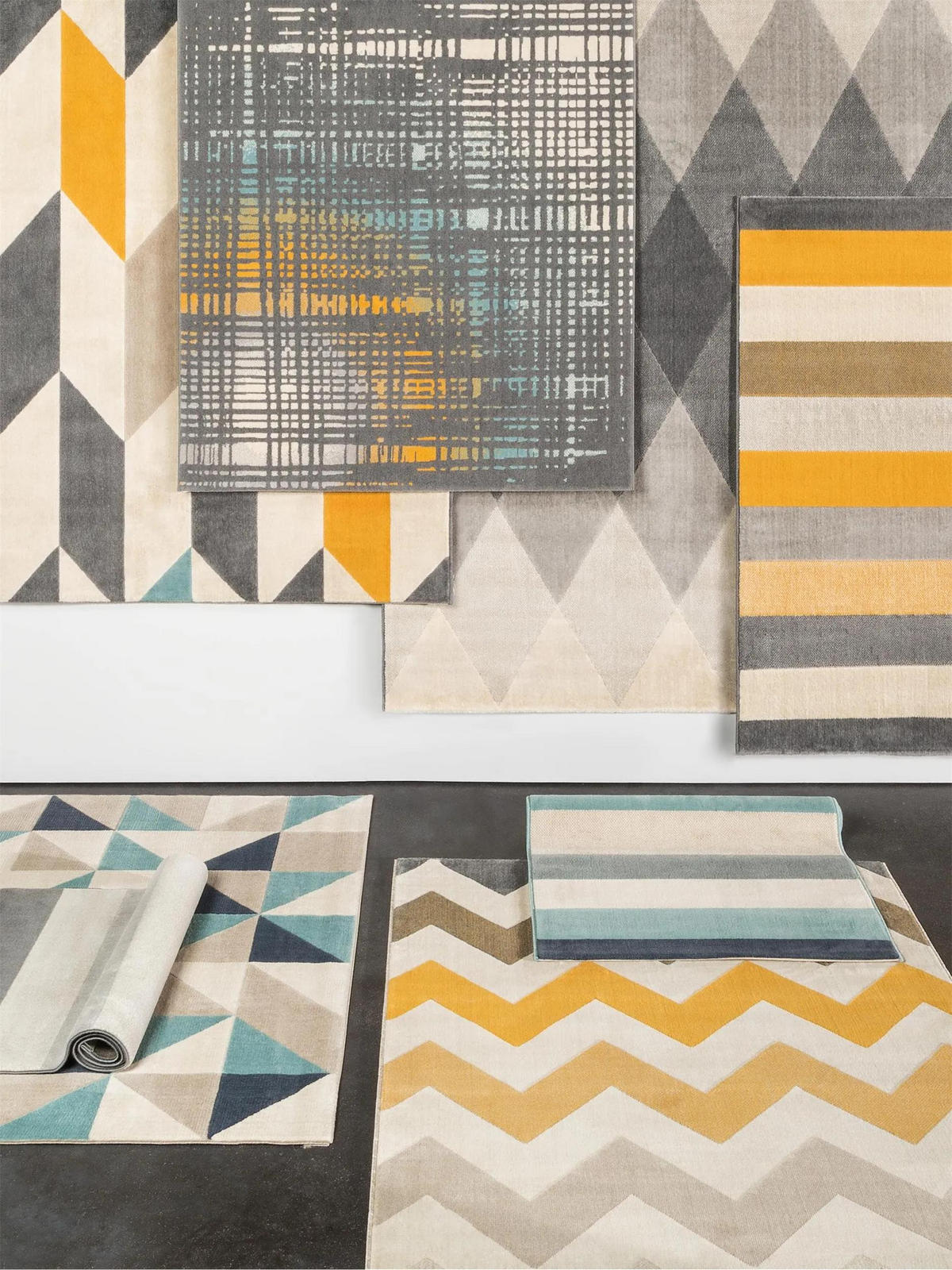 TEPPICH Dessert Schwarz/Weiß 160x230 cm - Schwarz, Textil (160/230cm) - benuta Pop