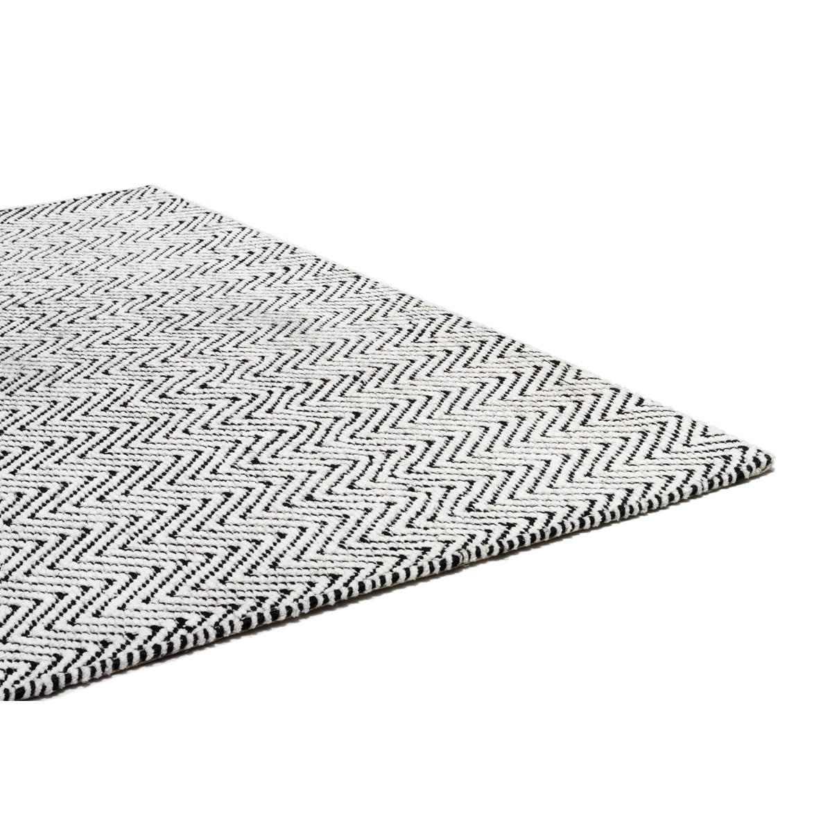 TEPPICH Rechteckiger aus Baumwollchenille und Natural Materials ARROW Schwarz 60 x 200 cm - Schwarz, Naturmaterialien (60/200cm) - Novatrend
