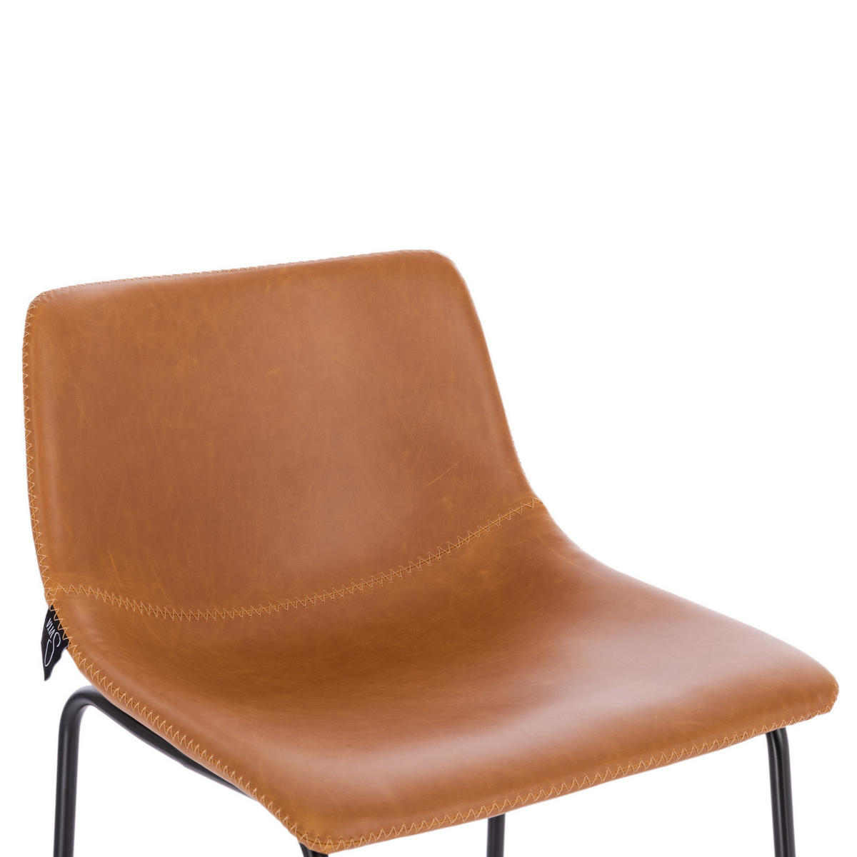 BARHOCKER JOHN 2er Set Kunstleder Cognac - Rotbraun, Textil (49/97/50cm) - SVITA