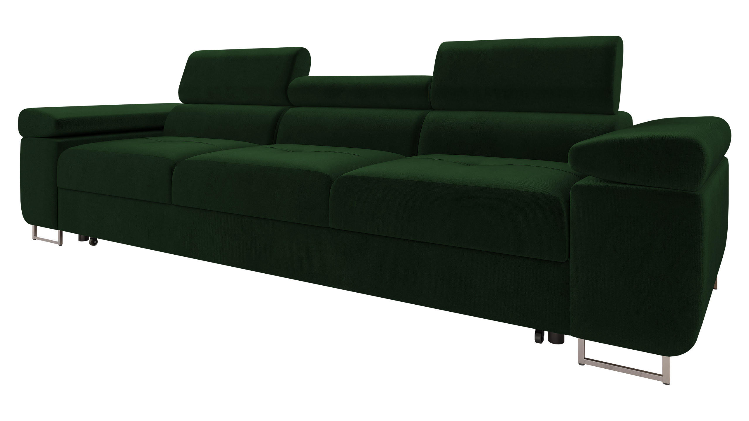 SCHLAFSOFA Torezio 3 Bis - Grün, Holz/Textil (263/90/102cm) - MIRJAN24